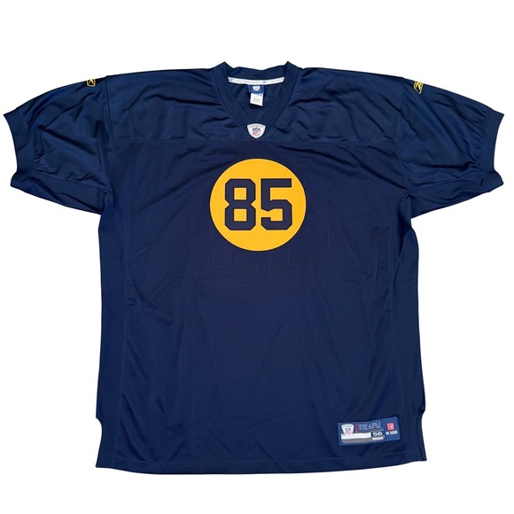 Reebok Packers Greg Jennings Jersey Mens Size 56 4XL Navy Gold NFL On Field - Picture 1 of 10